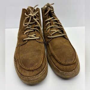 Ugg Men's Brown Suede Moc Toe Lace-Up Boots, SZ 12, box 29